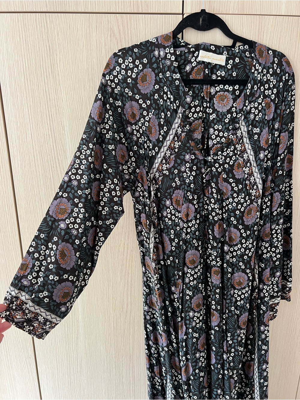 Natalie Martin Fiore Floral Long Sleeve Maxi Dress - Picture 2 of 5